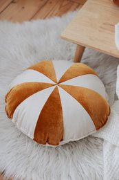 Oreiller patchwork « Bonbons dorés »