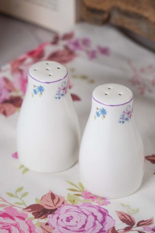 Porcelain salt & pepper set Flora Isabelle Rose