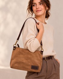 Bolso Bandolera Mujer en Piel de Serraje Universidad 58076