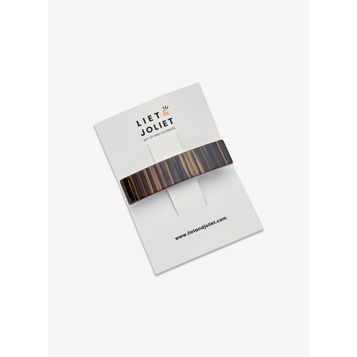 Hair clip Alice stripes khaki