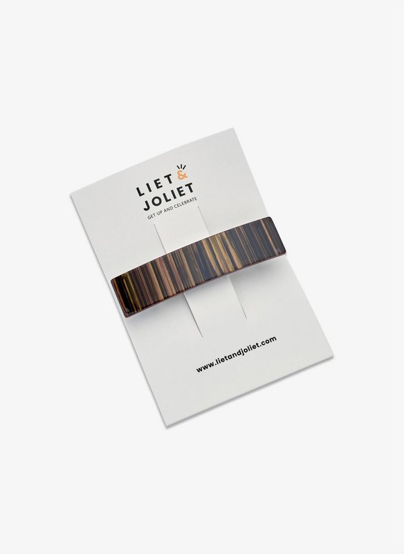 Hair clip Alice stripes khaki
