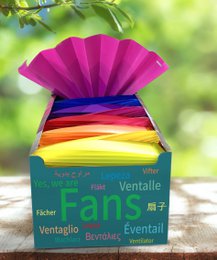 Éventails, éventails à main, éventail, boîte de comptoir, dix couleurs