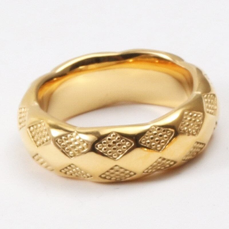 Mirabelle - Karo Dome Ring und Band