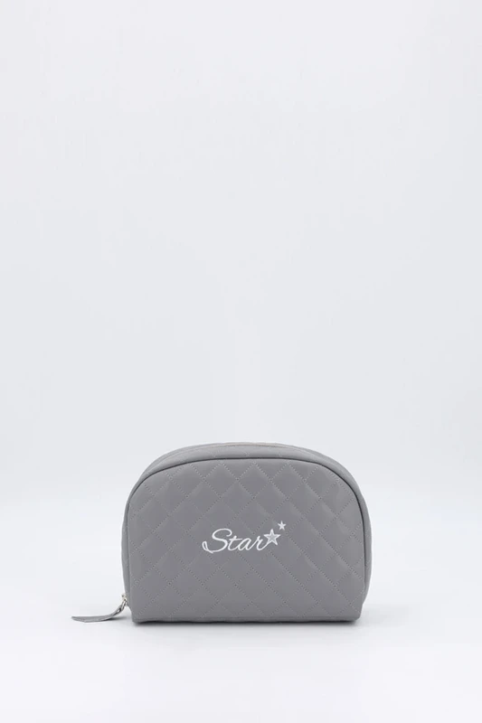 Trousse de toilette brodée matelassée pour bébé, étoile, bleu