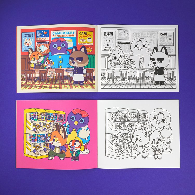 Pequeño cuaderno para colorear "Rémi et Compagnie" - 28 páginas