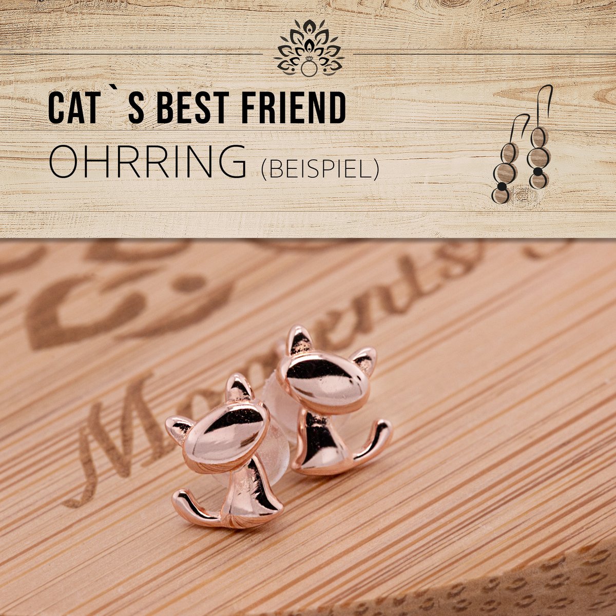 Decorative candle with tangerine-orange scent & crackling wooden wick - Cat's Best Friend