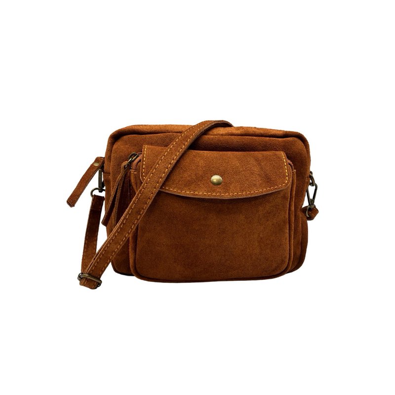 SAC BANDOULIERE CUIR DAIM ANAELLE