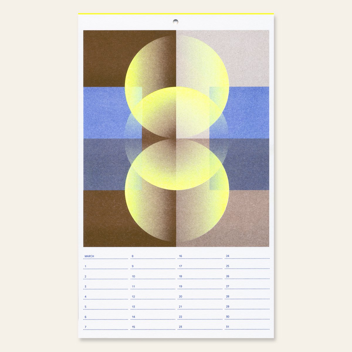 Risography birthday calendar (17.0 x 28.5 cm)