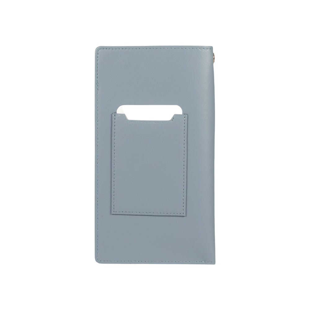 RB1087P | Brillen-/Smartphone-Halter mit Schultergurt, hergestellt in Italien aus echtem, glattem, mattem Leder. Luftfahrtfarbe
