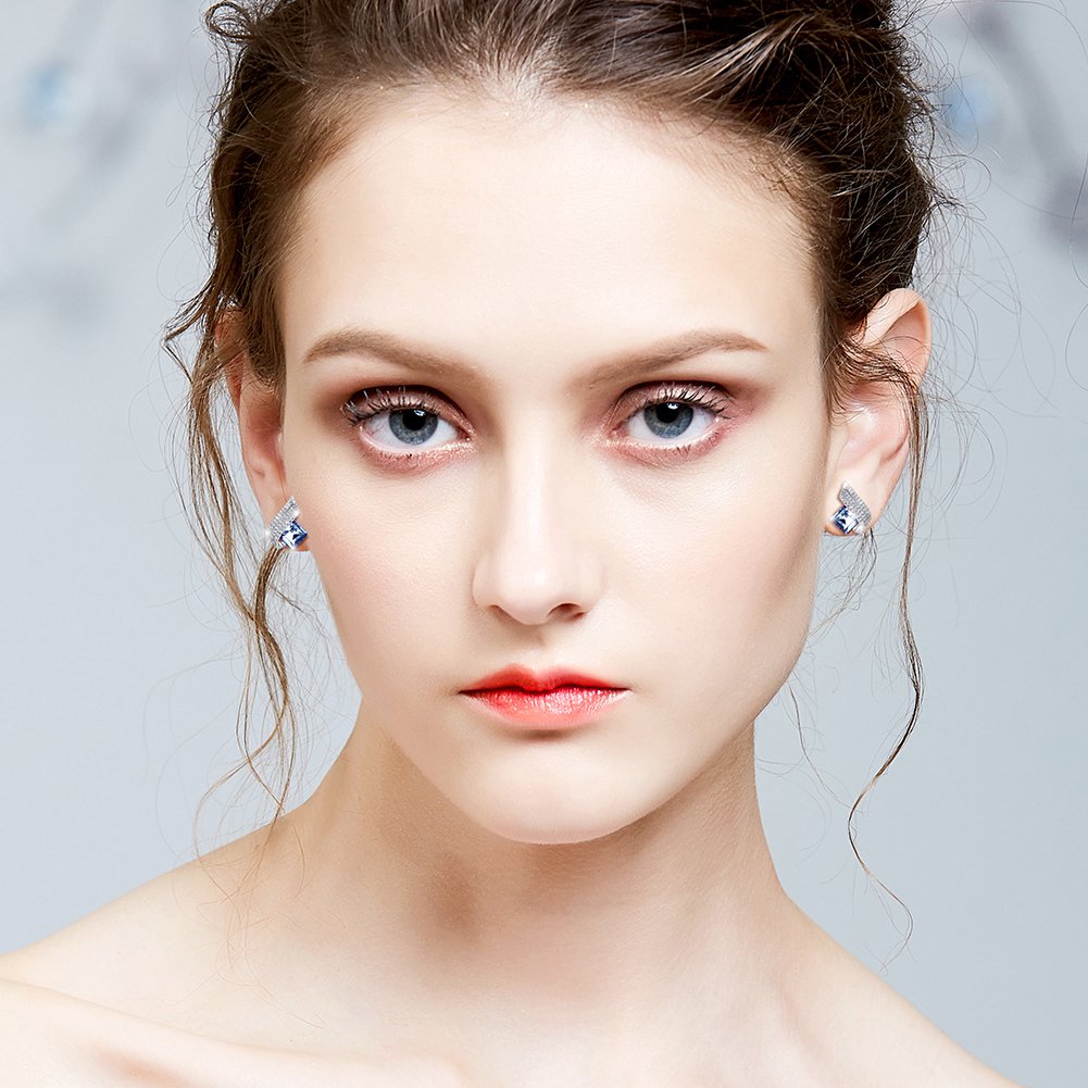 Blue stud earrings