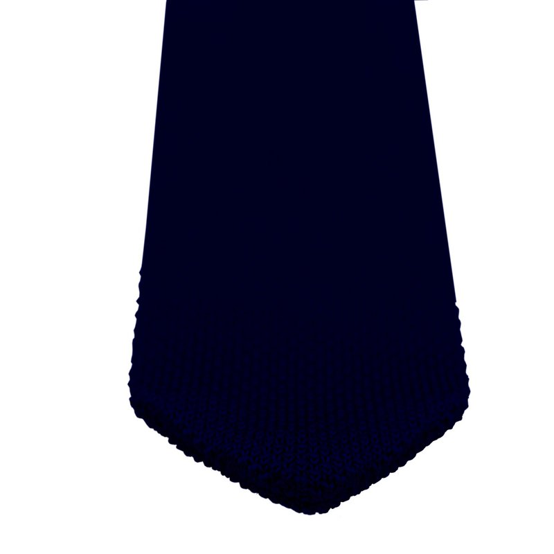 Navy blue knitted tie