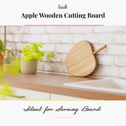 Tabla De Cortar De Madera De Manzana Hecha A Mano Nogal Madera Oscura Sólido Masivo