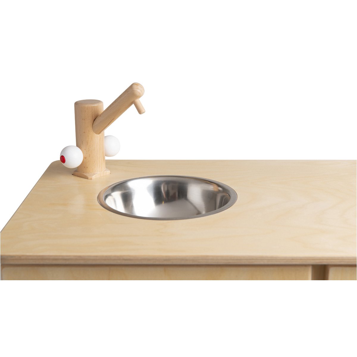 Cocina / cocina de juguete de madera Van Dijk Toys - Natural con blanco (calidad de cuidado infantil)