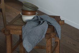 Viskestykke (viskestykke) / Denimstriber, 100% hør
