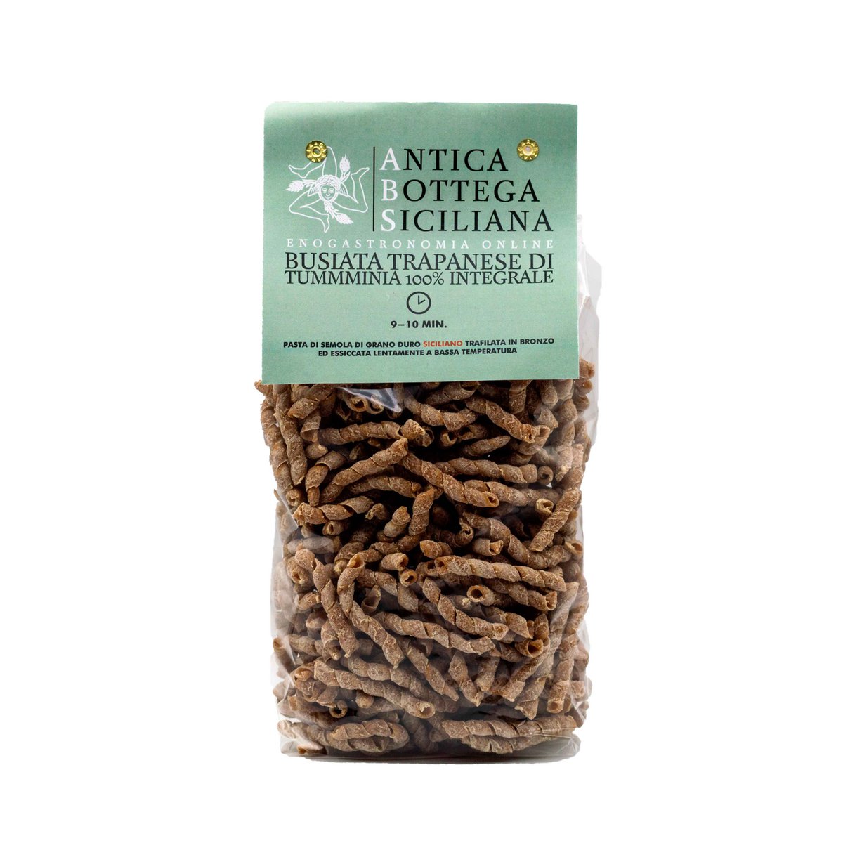 TRAPANESE SHORT BUSIATA WITH 100% WHOLEMEAL TUMMINIA FLOURS 500 GR