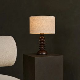 Bodhi Donkerbruine Houten Lamp