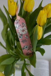 Blomstertrykt træmærkning