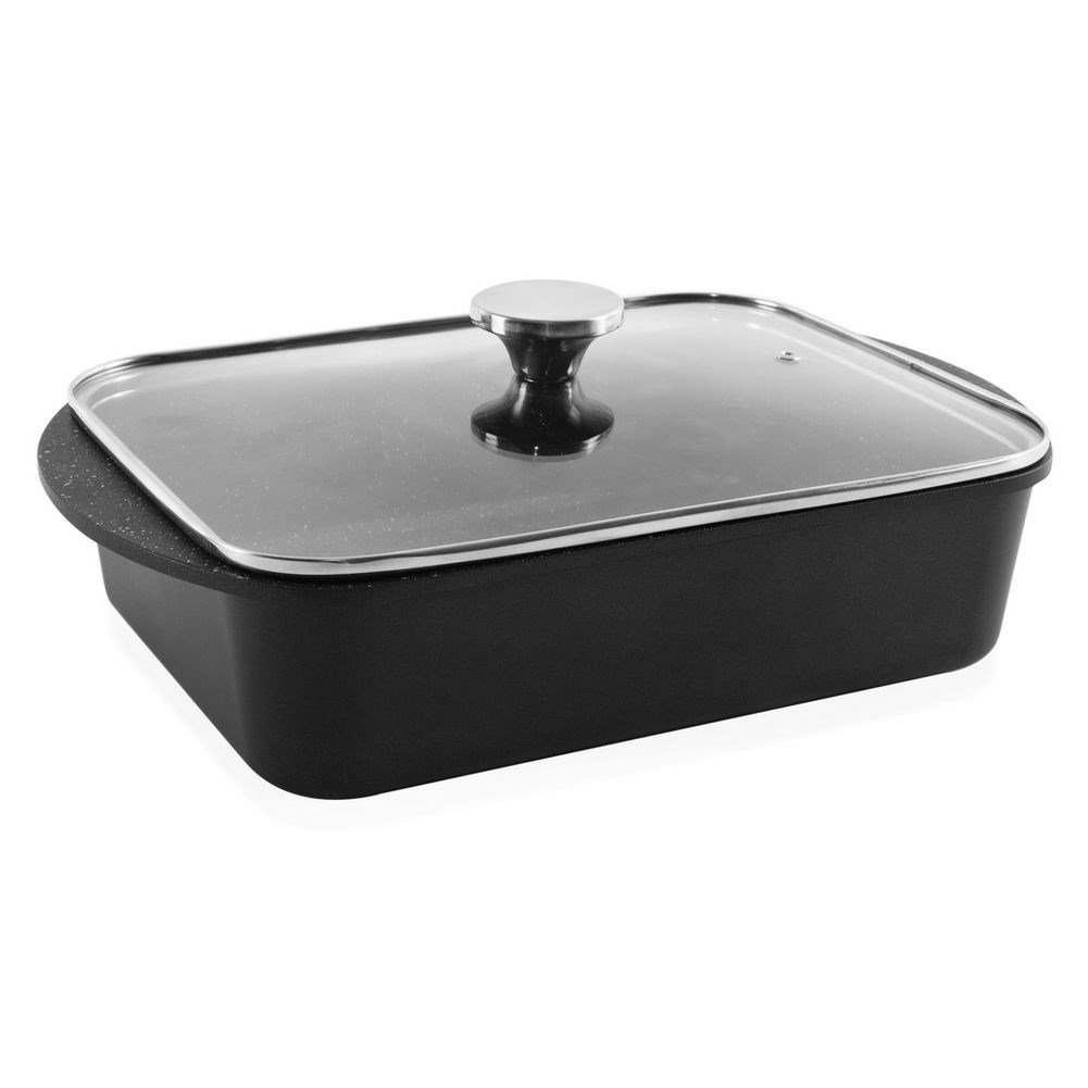 Röstenzinngranit mit rechteckiger Grande 4,4 l, 35x22,5 cm
