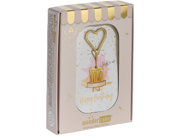 Happy Birthday weiß Wondercake deluxe rosa Herz gold