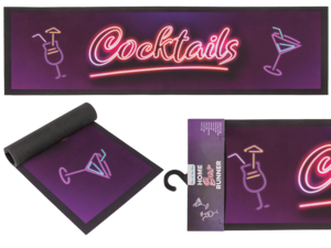 Home bar runner, Cocktails, approx. 89 x 25 cm,