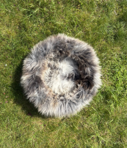 Dog Basket Grey - 100% Sheepskin