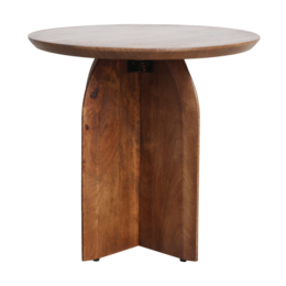 Bullnose sidebord mangotræ - Ø50 cm