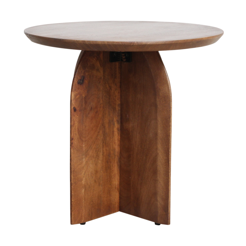 Bullnose sidebord mangotræ - Ø50 cm