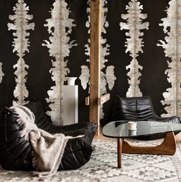 Blækklatter Shibori Baggrund
