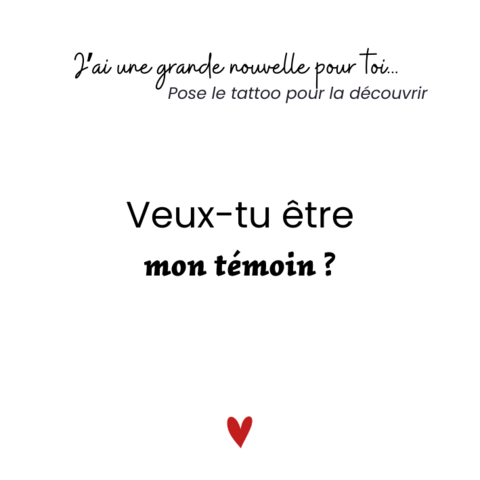Sioou temporary tattoo - Do you want to be my witness? X5