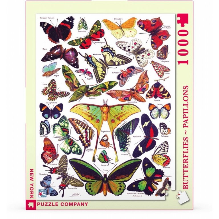 New York Puzzle Company Puzzle Butterflies~Papillons - 1000 pieces