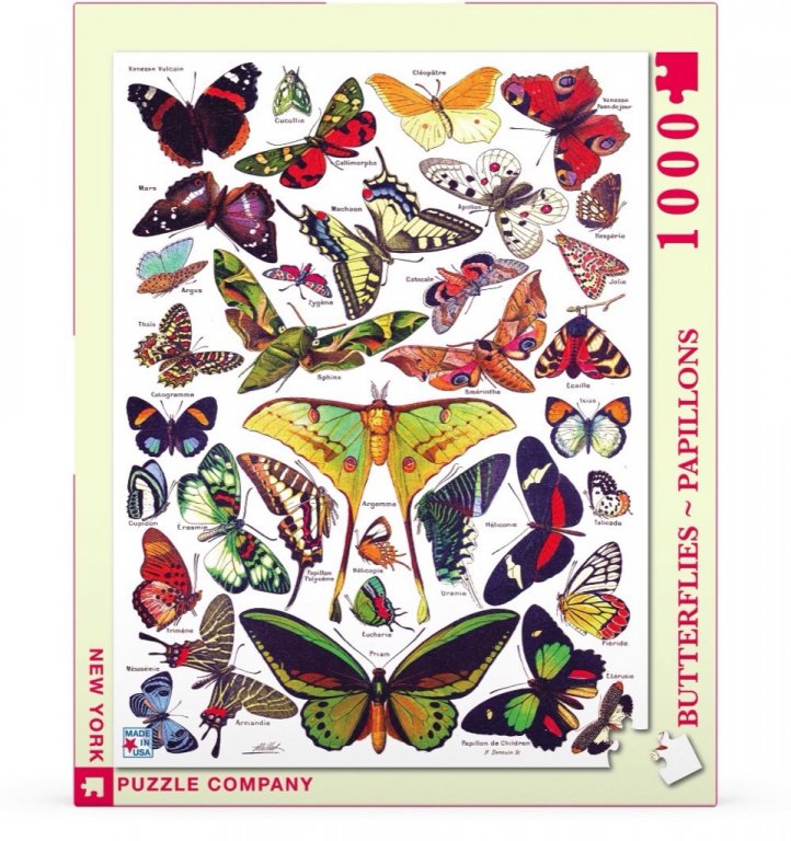 New York Puzzle Company Puzzle Butterflies~Papillons - 1000 pieces