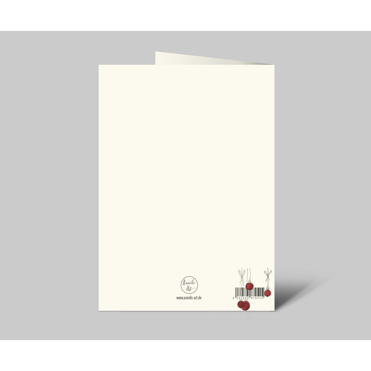 Christmas card | Happy Holidays | Red balls | Folding card