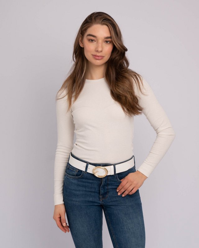MADE TO ORDER Calvin | Vintage Round Buckle Leather Belt