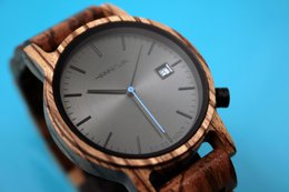 Men's watch full zebrano wood