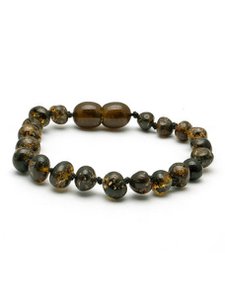 Amber baby-toddler bracelet - olive (14 cm)
