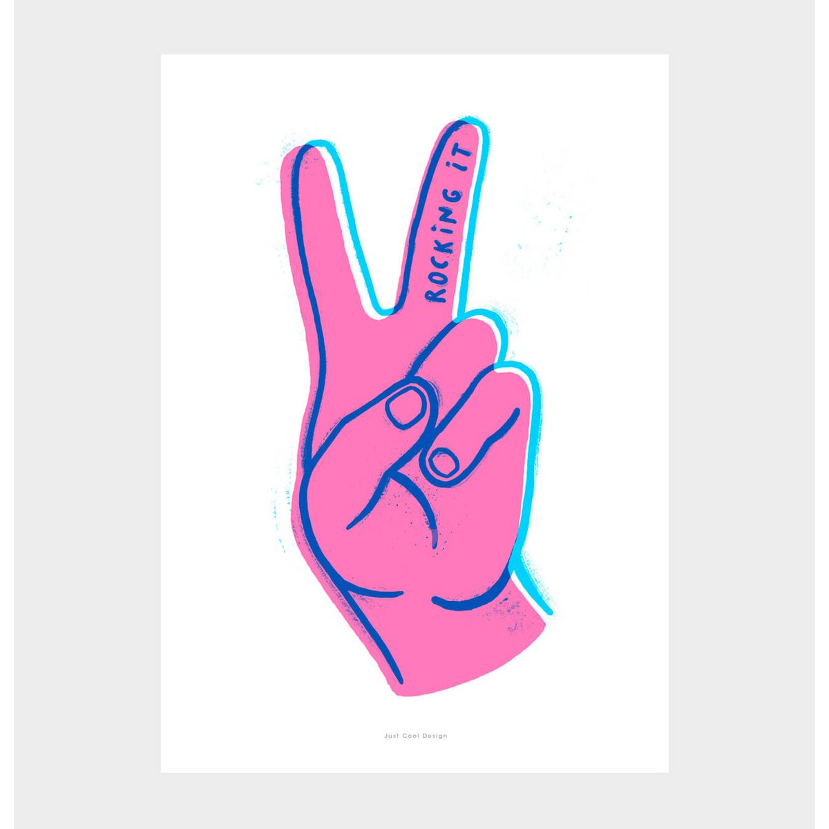 Rocking it | Illustration art print poster