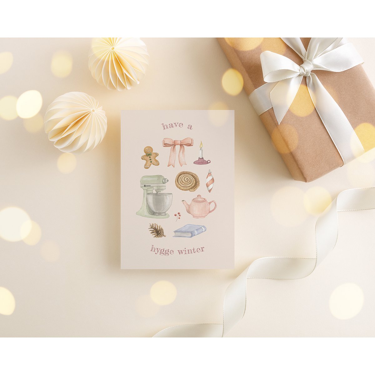 Ansichtkaart hygge winter