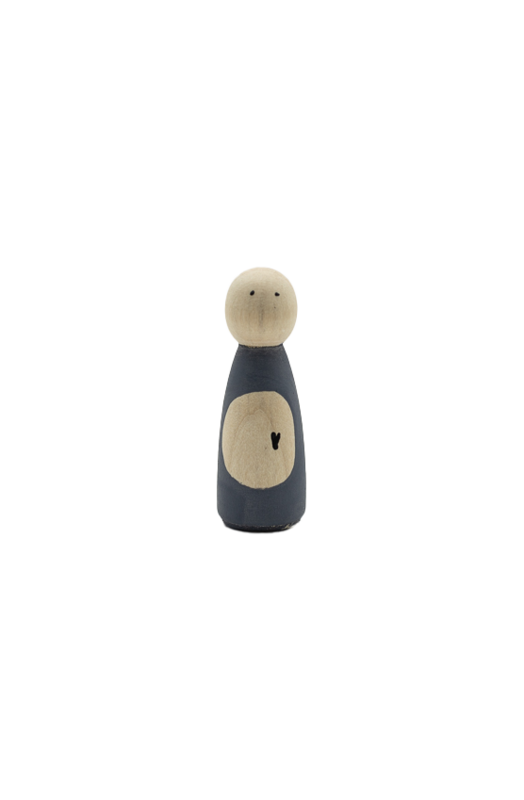 Peg Doll Mom Belly Gravid- Tuureluur Wooden Doll Graviditetsmeddelelse