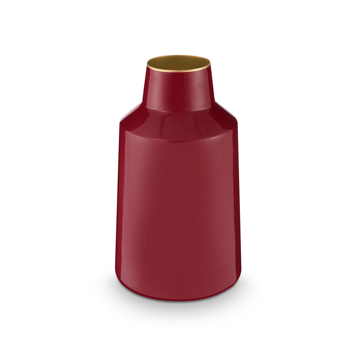 Vase Metal Dark Red 12x20cm