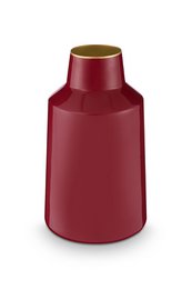 Vase Metal Dark Red 12x20cm