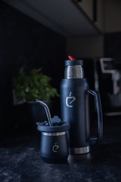 Yerba Mate Set Termolid DualFlow PRO – Obsidian Black | Un Mate®