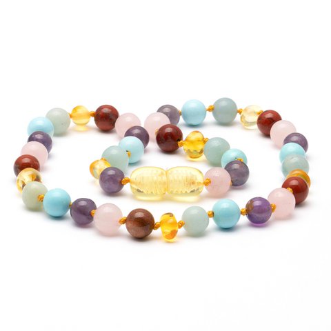 Baltic Bamern & Gemstone Halskette 141