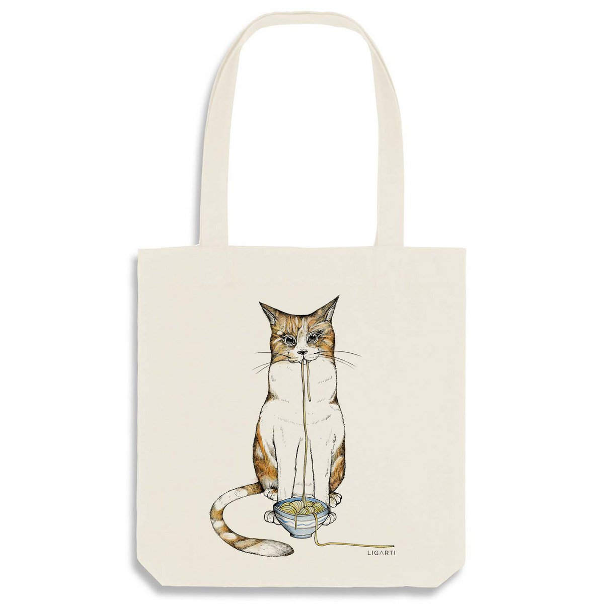 Burlap Bag - Ramen Cat