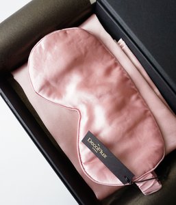 Set aus Schlafmaske + Kissenbezug Solid Pink