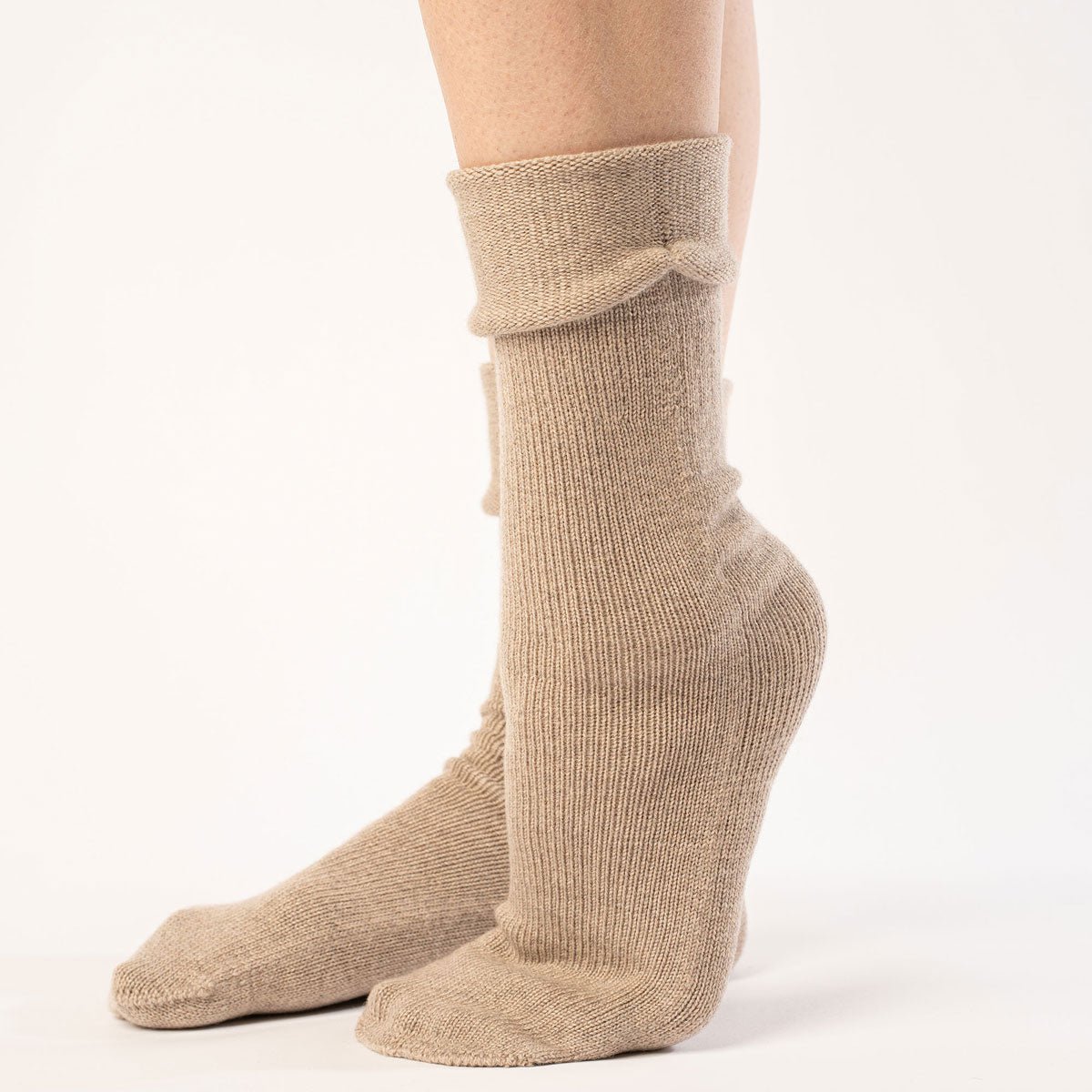 Women's Socks Knitted Merino Creamy Beige