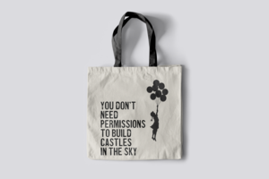 Banksy's Graffiti Mini Tote Bag - You Don't Need...