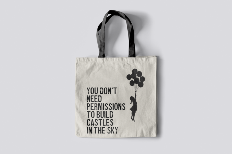Banksy's Graffiti Mini Tote Bag - Je hebt geen...