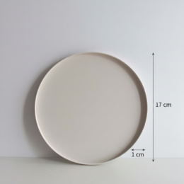 ROMA S Deco Plate – 17cm with 2cm height, handmade poured ceramic tray, perfect as a decorative Plate / Tray for dry utensils or bread, cookies
