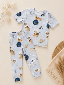Space Dogs Kinder-Pyjama-Set – Kurzarm