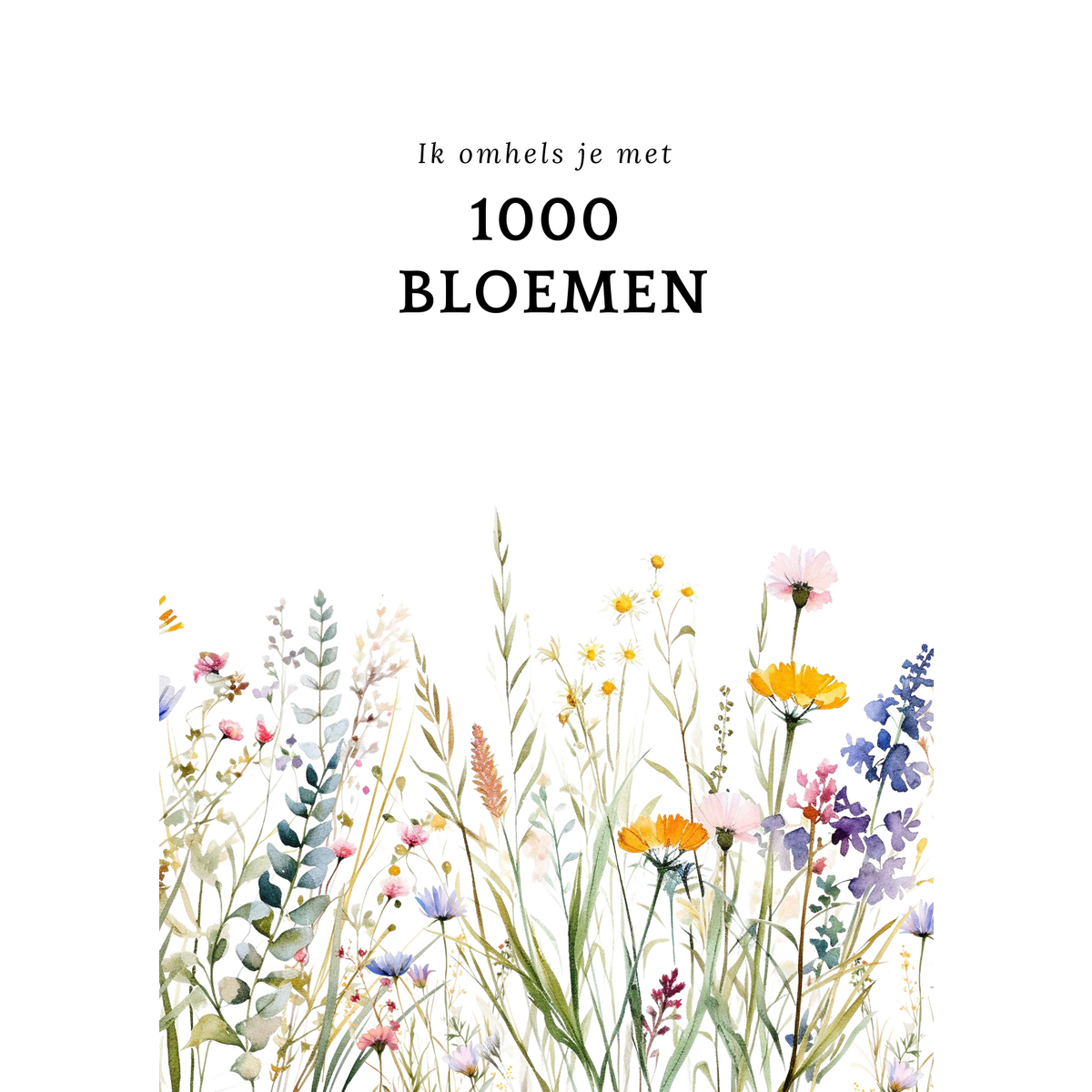 Bæredygtigt kort - jeg krammer dig med 1000 blomster